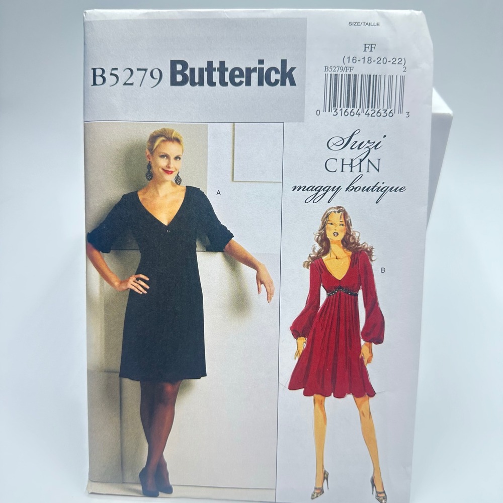 Butterick Sewing Pattern Misses 16-22 B5279 Uncut Factory Folded